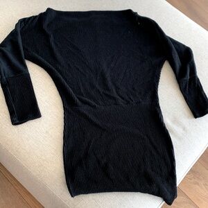 Fashion Nova Black cowl neck mini dress sz. Medium